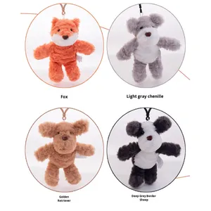Original lindo <span class=keywords><strong>Golden</strong></span> <span class=keywords><strong>Retriever</strong></span> llavero colgante PP algodón relleno <span class=keywords><strong>de</strong></span> peluche accesorio <span class=keywords><strong>de</strong></span> teléfono móvil para bebés al por mayor - Product Image 5