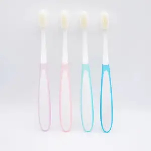 Wholesale Children Toothbrush Soft Nano Bristles Rubber Covered Non-slip Handle Light Reusable Toothbrush