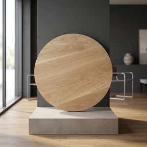 Square White Oak Table <b>Top</b> Natural Solid Wood for Restaurant or <b>Wooden</b> <b>Desk</b> - Product Image 2