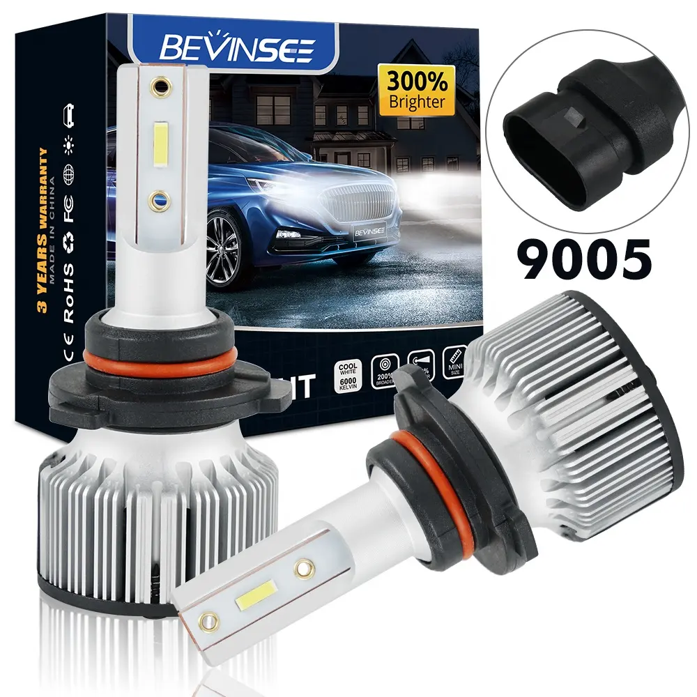 Bevinsee 60W 10000 LM 9005 HB3 High Beam Basso HA CONDOTTO Il Faro Per Toyota Camry Celica 2002-2006 1994 -1999 Matrix 2003-2007