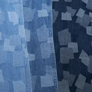 Tecido Denim Logotipo personalizado Moda Casual Baixo Stretch em Algodão Preto <span class=keywords><strong>Elastin</strong></span> Impresso Jeans Tecido D52C1376 - Product Image 1