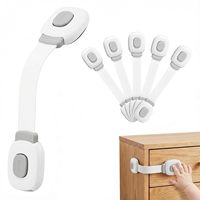6 Pièces Serrures de Sécurité Réglables pour Bébés et Enfants, Verrous de Porte et Tiroirs Sans Vis ni Aimants, Multi-usages