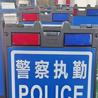 Poste d'avertissement de sécurité routière Vente en gros Panneaux d'avertissement Panneaux de sécurité routière signalisation temporaire à lumière rouge et bleue