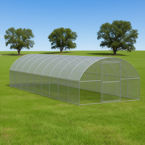 Gallinero de acero galvanizado para exteriores de 9.8x32.8x6.6 pies, jaula para animales para la cría de aves de corral - Product Image 2