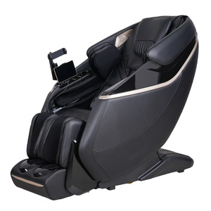 Home Massage Chair Full Body <b>Zero</b> Gravity SL Guide Rail 3D Robotic Arm Black Beige <b>One</b> Piece Molding - Product Image 4