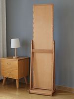 Miroir sur pied en verre moderne et tendance 2025 avec éclairage LED, taille personnalisable, design minimaliste pour salon