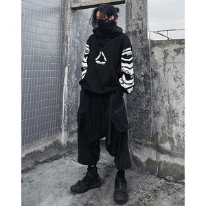 Sudadera con Capucha Niepce Inc Techwear para Hombre, Negra y Blanca, con Estampado Gráfico por Sublimación, Transpirable, de Felpa Francesa, Estilo Urbano - Product Image 2