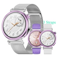 Reloj Inteligente de Moda SK9 Mini con Pantalla AMOLED de 1.19'', Android, Resistente al Agua, Correa de Silicona, Responde Llamadas, Monitor de Ritmo Cardíaco, Seguimiento de Actividad Física, 4 Días de Autonomía