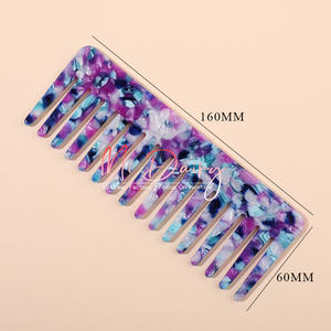 MiDairy CUSTOM LOGO 4000 + カラーヒョウ柄シンプルな酢酸4mm厚櫛櫛亀シェルワイド歯の櫛 - Product Image 4