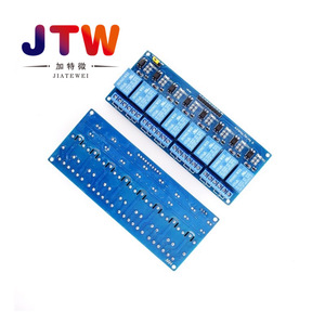 JTW 8 ช่องรีเลย์โมดูล 5V 12V SPDT PCB แบบติดตั้งพร้อมออปโตคัปเปลอร์สำหรับ AVR 51 PIC - Product Image 1