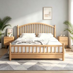 Muebles de Hotel, Juego de Dormitorio Moderno, Cama con Plataforma, Mesita de Noche, Precio al por Mayor, Cama King Size de Madera Personalizada para Adultos - Product Image 3