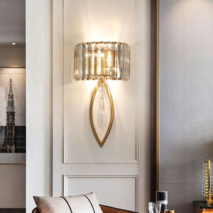 Lampe murale LED décorative en fer forgé de style américain, simple, pour couloir, salon, fond de mur, horloge à <span class=keywords><strong>pendule</strong></span> - Product Image 5