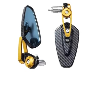 Rétroviseur de moto CNC de haute qualité, motif carbone rétro, guidon modifié, réflecteur grand angle, verre bleu - Product Image 3