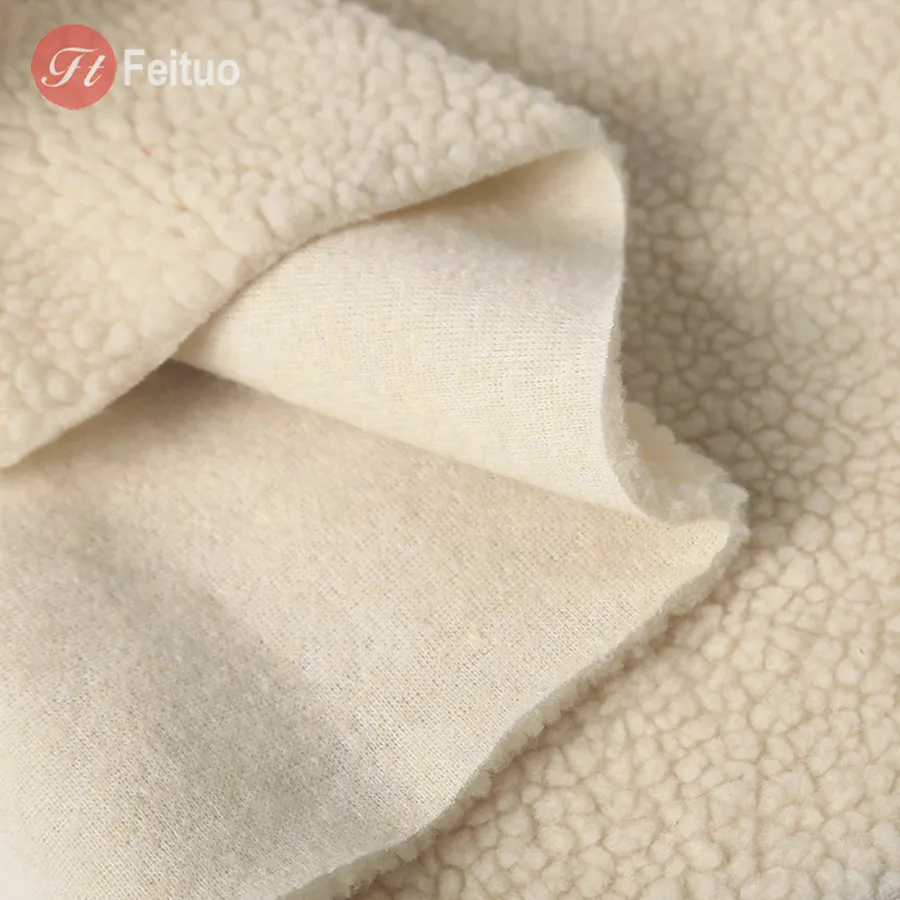 Özel termal yumuşak cilt dokunmatik anti-boncuklanma için % 100% Polyester granül Sherpa polar kumaş mont Hoodie