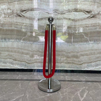 Récompenses de fête d'événement traditionnel 6 pièces ensemble tapis rouge velours suspendu balustrade barrière poteau corde poteau et cordes