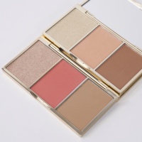 Surligneur personnalisé pigment de maquillage 3 couleurs palette de surligneur en poudre pressée surligneur de marque privée