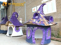 Statue de maison en fibre de verre de style conte de fées pour parc à thème MY DINO FD059, décoration de jardin