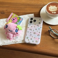 Coque de téléphone IMD double couche à bords arrondis, dégradé rose-violet, motif dauphin et coquillage, anti-chute pour iPhone 18 Pro Max 14 15 16 17