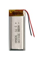 Baterai Li-Ion Polimer 3.7V 90mAh 301230 2 Kabel untuk Kotak Pengisi Daya Headset Earphone TWS L0038