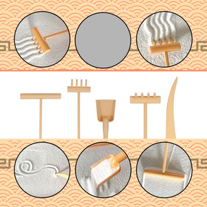 6 pièces Mini outils de jardin <span class=keywords><strong>zen</strong></span> pour bac à <span class=keywords><strong>sable</strong></span>, bêche de jardin <span class=keywords><strong>zen</strong></span>, outils de jardin <span class=keywords><strong>zen</strong></span> pour bureau, outils de modelage de <span class=keywords><strong>sable</strong></span> et de roche, accessoires de jardin <span class=keywords><strong>zen</strong></span> - Product Image 2