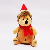 Meilleure vente mignon hérisson de Noël en peluche OEM ODM Nouveau tissu écologique coloré doux hérisson de Noël en peluche