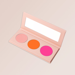 Palette de maquillage, logo personnalisé, bac à maquillage, poêles rondes, 6 couleurs, avec miroir, sur mesure - Product Image 2