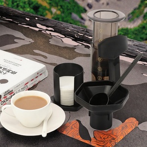 Mini cafetière à piston portative |   Cafetière de voyage portable en plastique transparent - Product Image 3