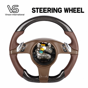 Volant en carbone pour Porsche 911 718 Macan Cayenne Panamera, vente en gros, remplacement personnalisé pour les magasins et les distributeurs - Product Image 1
