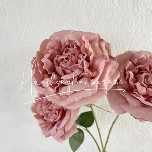 Artificial Roses <b>Silk</b> <b>Flower</b> 3 Heads High Simulation Wedding Decoration Living Room Table Display - Product Image 3