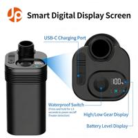 Douche portable d'extérieur en plastique étanche avec batterie 8000 mAh et 3 modes de pulvérisation réglables pour camping, randonnée, camping-car