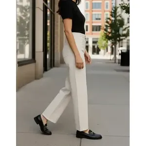 Pantaloni a Gamba Larga da Donna Adrenaline, Vita Alta, Antirughe, in Gabardine Elasticizzata, 5 Tasche - Product Image 5