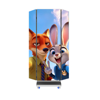 Écran d'affichage LED double face pliable intelligent GPXP P1.86, 640x1920mm, pour intérieur, sur roulettes