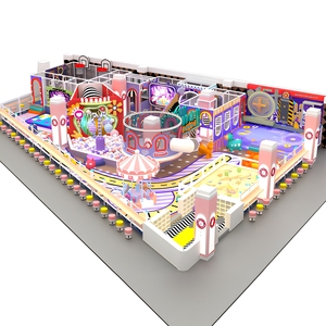 Aire de jeux intérieure tendance sur le thème violet avec trampoline, toboggan et parcours d'obstacles interactif pour centre de divertissement pour enfants - Product Image 2