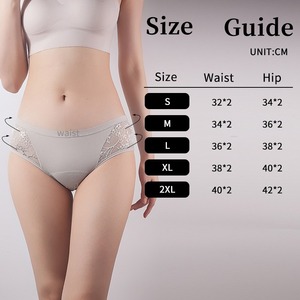 Taglia europea americana biancheria intima fisiologica a prova di perdite di pizzo a vita bassa per donne biancheria intima mestruale a triplo strato - Product Image 2