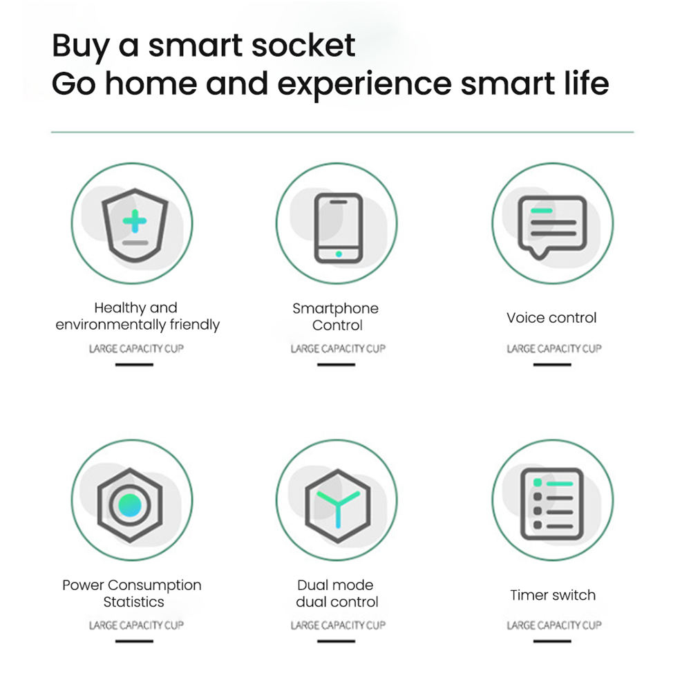 HONPNK31 ETL FCC Wifi Smart Switch Plug Outlet Smart Socket Remote Control Wireless Wall Mounted Smart Plug