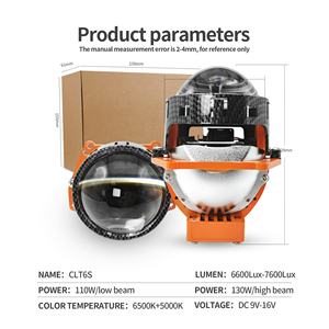 Chenlong CLT6S Sistema de iluminación automática Universal de gama alta 3 pulgadas Tres copas reflectantes Hi/<span class=keywords><strong>Lo</strong></span> Beam Led Bi-Projector Lens Headlight - Product Image 5