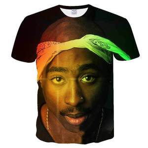 Spedizione Gratuita 2022 Nuovo Design Vendita Calda T-Shirt Casual con Stampa Digitale <span class=keywords><strong>2Pac</strong></span>, Fornitore Cinese di T-Shirt 3D - Product Image 6