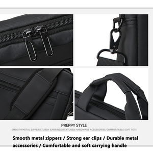 16 pulgadas elegante y de moda impermeable de los hombres PU Crossbody Sling Laptop Maletín con Outlooking Maletín de la computadora - Product Image 5