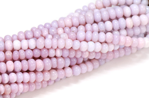 Hermosa Flor de ópalo Rosa Suave Rondelle forma cuentas con 15 "de longitud suave Rondelle cuentas de piedras preciosas para la fabricación de joyas artesanales - Product Image 5