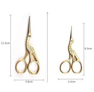 Ciseaux de couture tout en acier inoxydable de style vintage pour petit artisanat Ciseaux de tailleur pour <span class=keywords><strong>oiseau</strong></span> de <span class=keywords><strong>grue</strong></span> à broder - Product Image 2