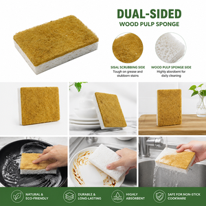 Productos Ecológicos, Esponja de Celulosa de Coco para Lavar Platos, Herramientas de Limpieza para el Hogar, Accesorios de Cocina, Estropajo Ecológico - Product Image 1