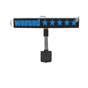 مبيعات مباشرة ليد ملصقات مضيئة للسيارة مطلوبة خمس-مدببة ستار ال ضوء بارد ملصقات سيارة نافذة السيارة زخرفة مضيئة - Product Image 1