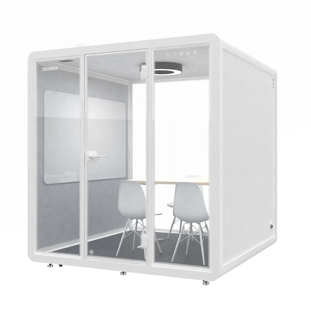 Hareketli ofis booth taşınabilir toplantı booth gizlilik alanlarda işyeri için ofis yapı ile 240V soket