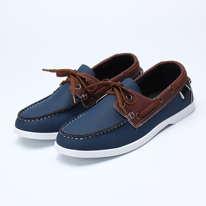 Mocassini da <span class=keywords><strong>Uomo</strong></span> Bicolore in PU con Occhielli Metallici, Allacciati o Slip-on, <span class=keywords><strong>Scarpe</strong></span> Basse Classiche Casual da Passeggio, OEM ODM Ingrosso - Product Image 1
