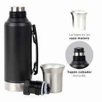 Thermos en acier inoxydable de qualité alimentaire 304 de 1200 ml avec logo personnalisé, thermos pour Yerba Maté, Termo