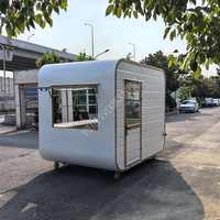 Camionnette alimentaire commerciale en aluminium et fibre de verre, chariot de concession mobile pour la rue, remorque de restauration rapide, garantie 1 an, à vendre