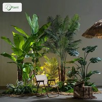 Plantas Artificiales para Decoración de Interiores, Bonsái de Plástico con Maceta, Plantas de Simulación