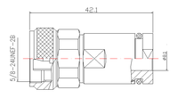 Connecteurs coaxiaux RF mâles N de type calmp pour câbles LMR300, RG6, 5D-FB, LMR400, RG213, RG214, H1000 en stock