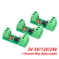 Módulo de aislamiento de optoacoplador de 1 canal PC817 EL817 3V-5V 12V 24V Aislador fotoeléctrico Soporte de riel Placa de motor de accionamiento PLC