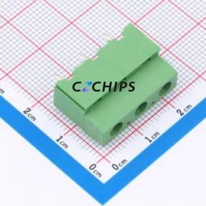 282845-3 Screw Terminal Block Through hole Component (THT),P=7.62mm Connector 7.62mm Green Through Hole 1 - Product Image 1